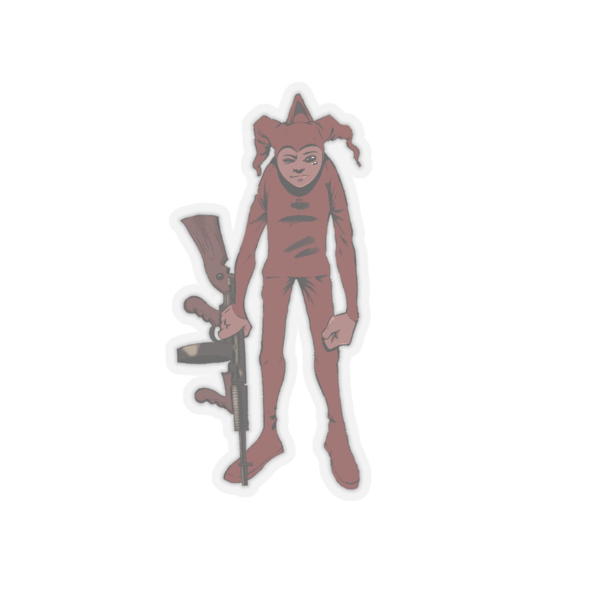 Hanging-Fool Sticker