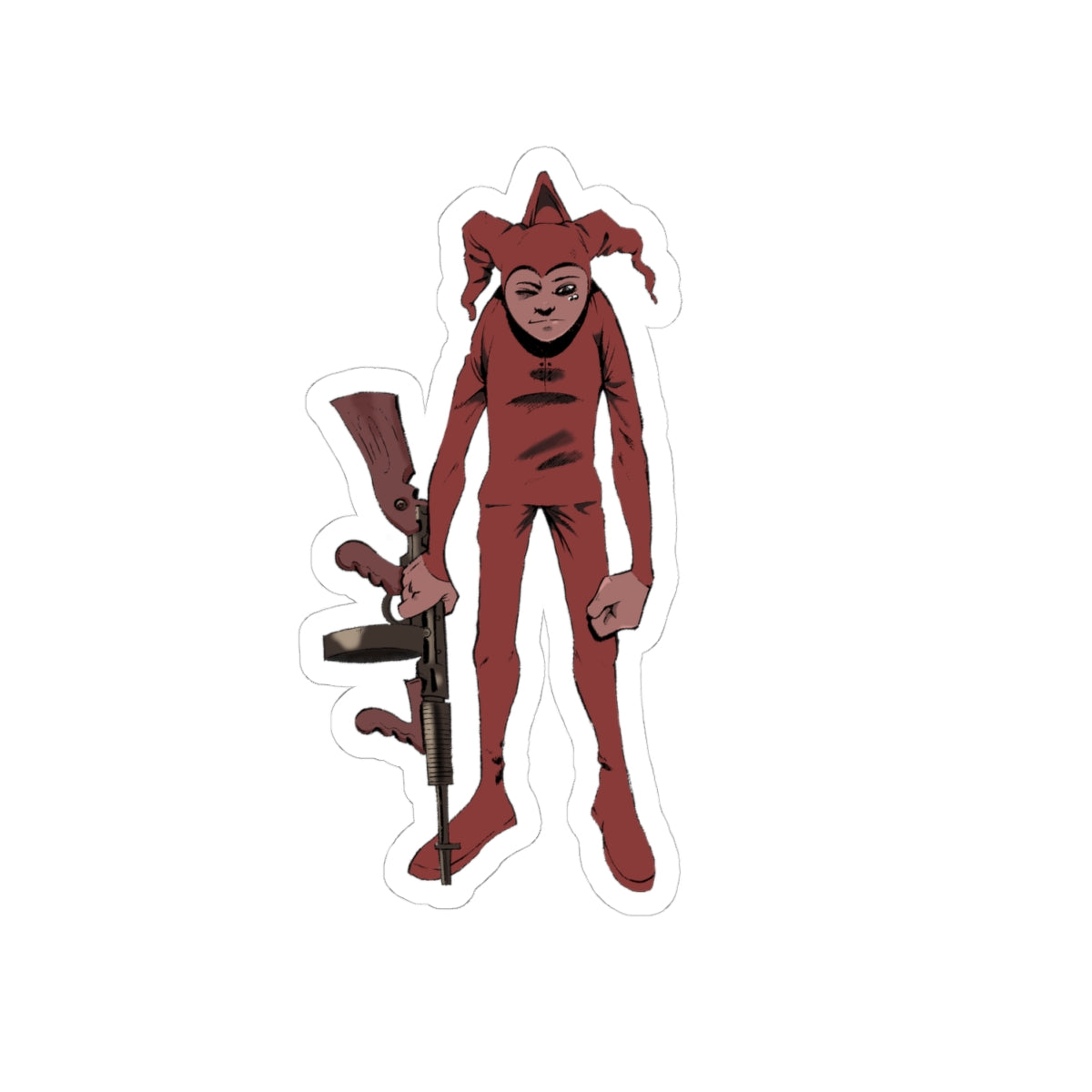 Hanging-Fool Sticker